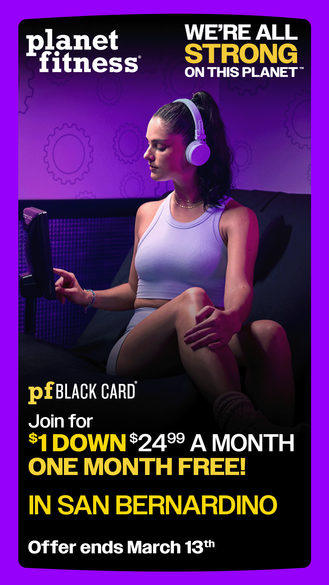 Planet Fitness Facebook ad
