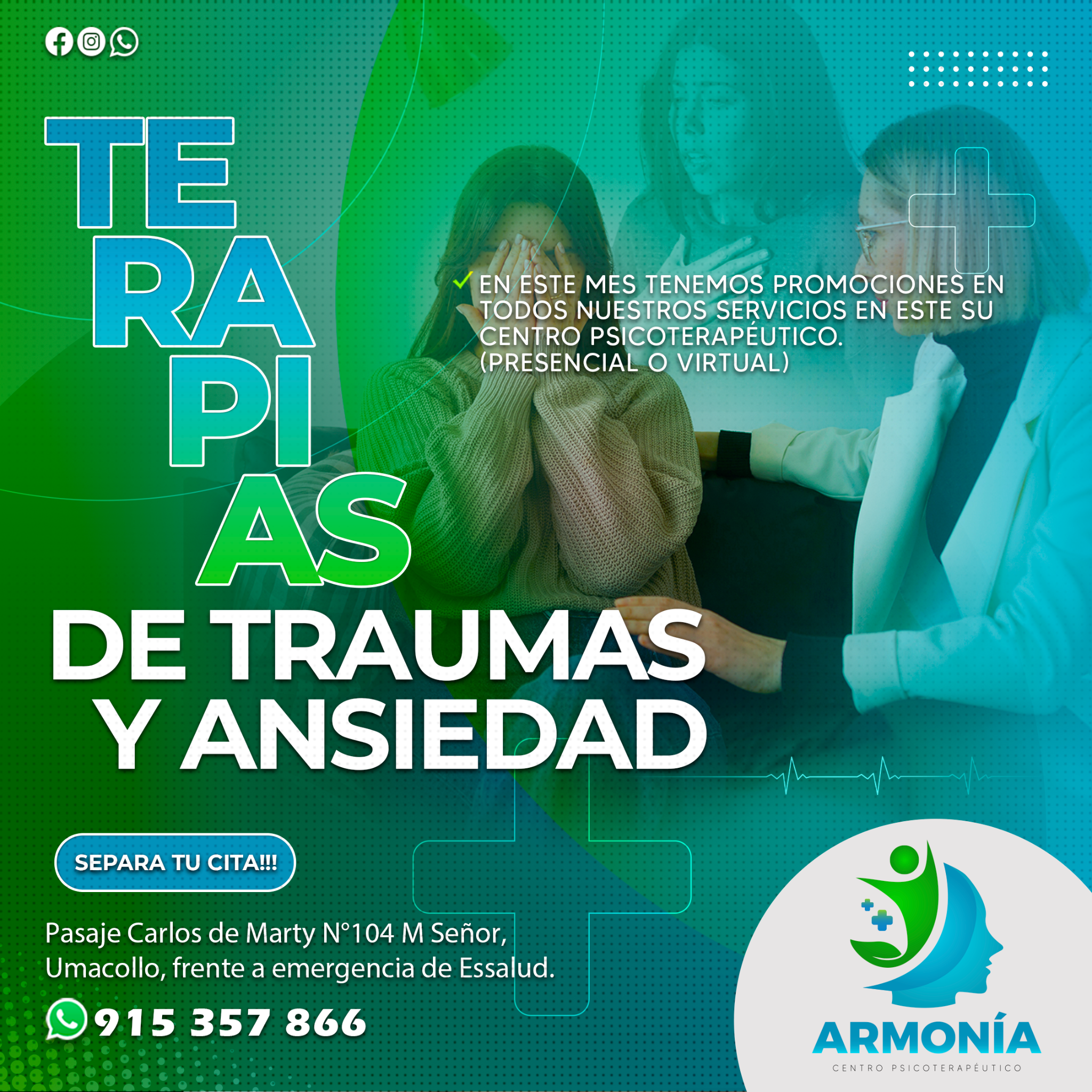 Armonía - Centro de Psicoterapia Facebook ad: Dsctos.(CITAS AQUÍ)