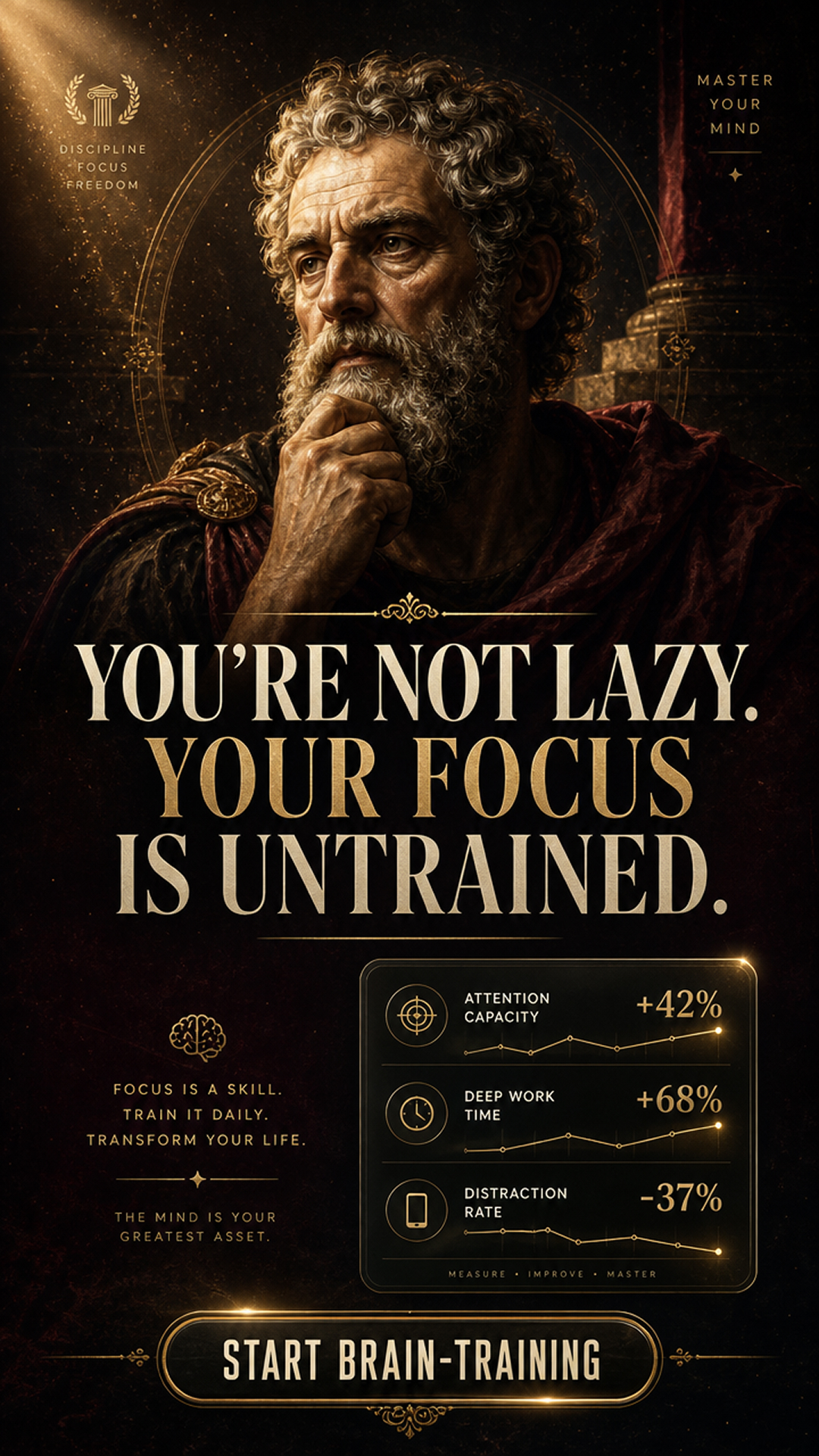 Boost Your Cognitive Performance Facebook ad: Make brain training easy