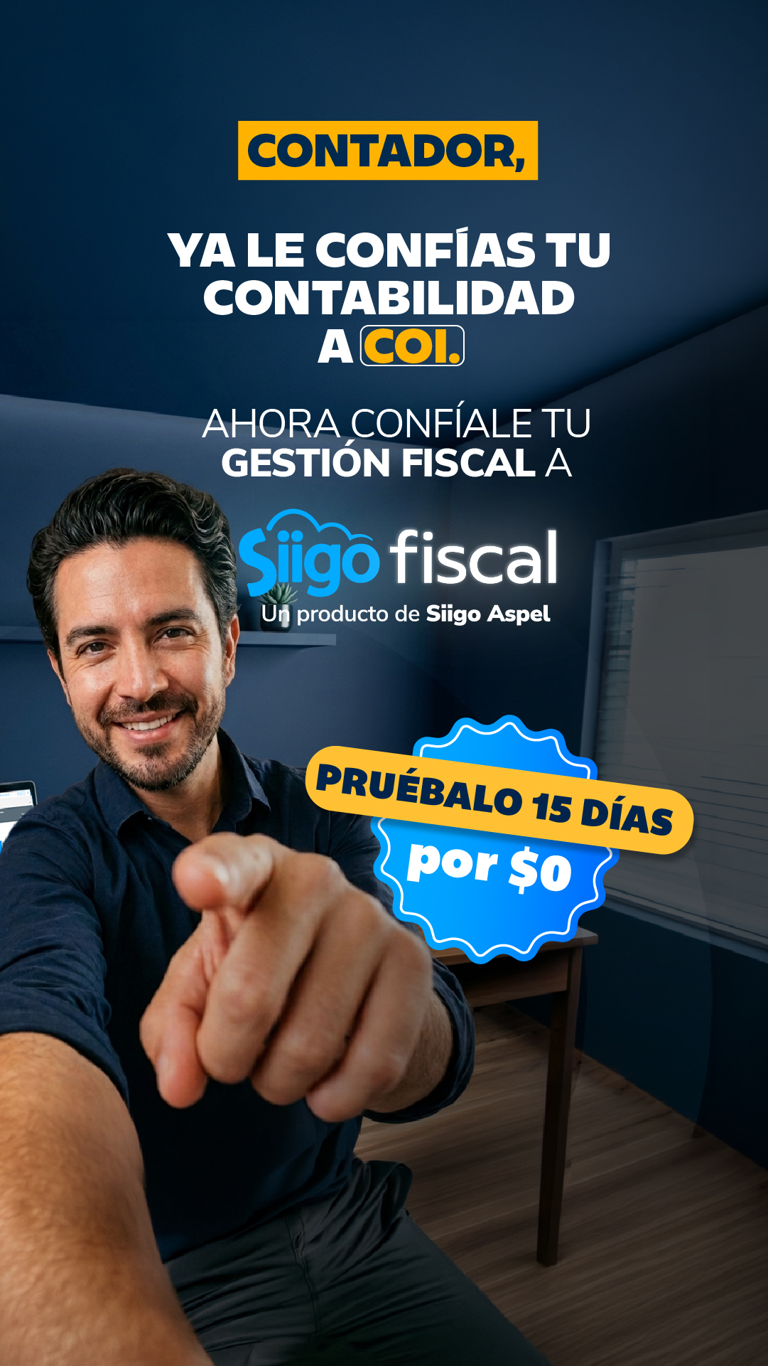 Siigo Aspel Facebook ad: Contador, impulsa tu profesión con Siigo Fiscal