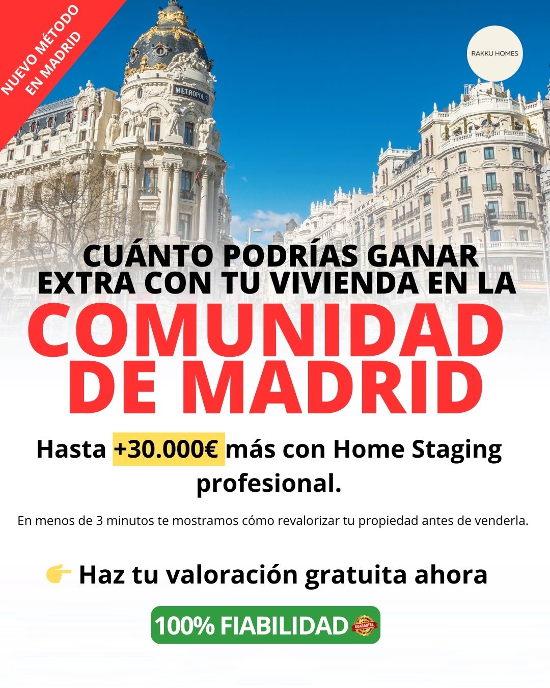 Rakku Homes Facebook ad: Calcula cuánto podrías ganar con tu vivienda