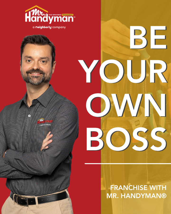 Mr. Handyman Facebook ad: Explore Franchising | Get Your Free Guide