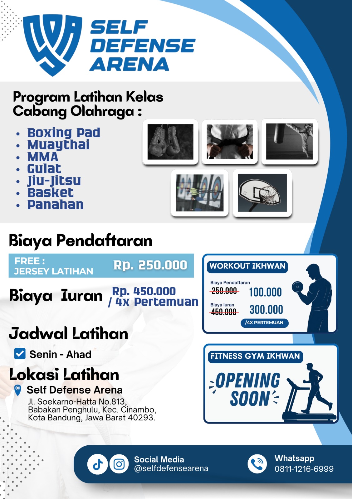 Self Defense Arena Facebook ad: Tempat Latihan Positif & Berkualitas