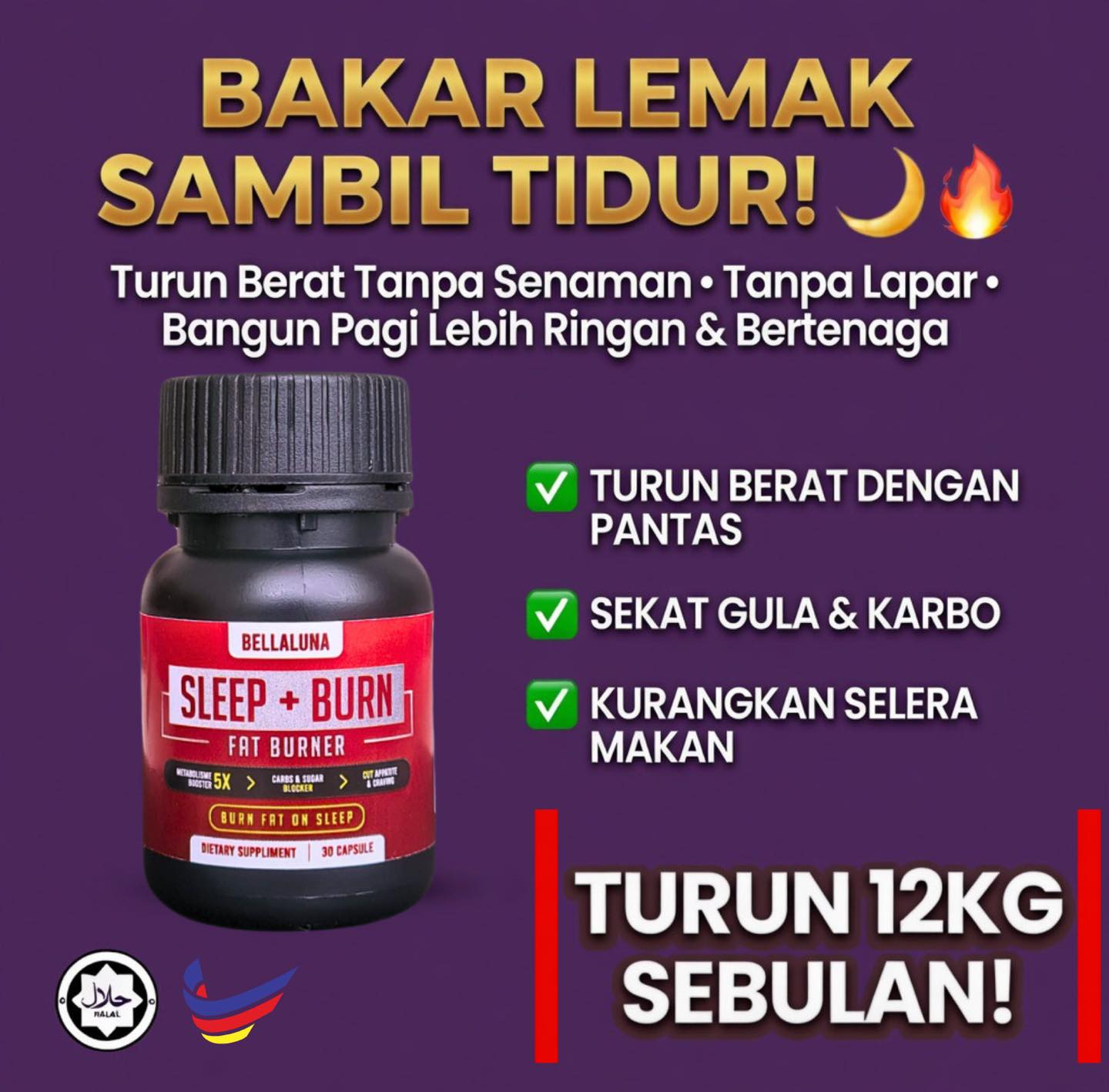 Bellaluna Sleep + Burn HQ Facebook ad
