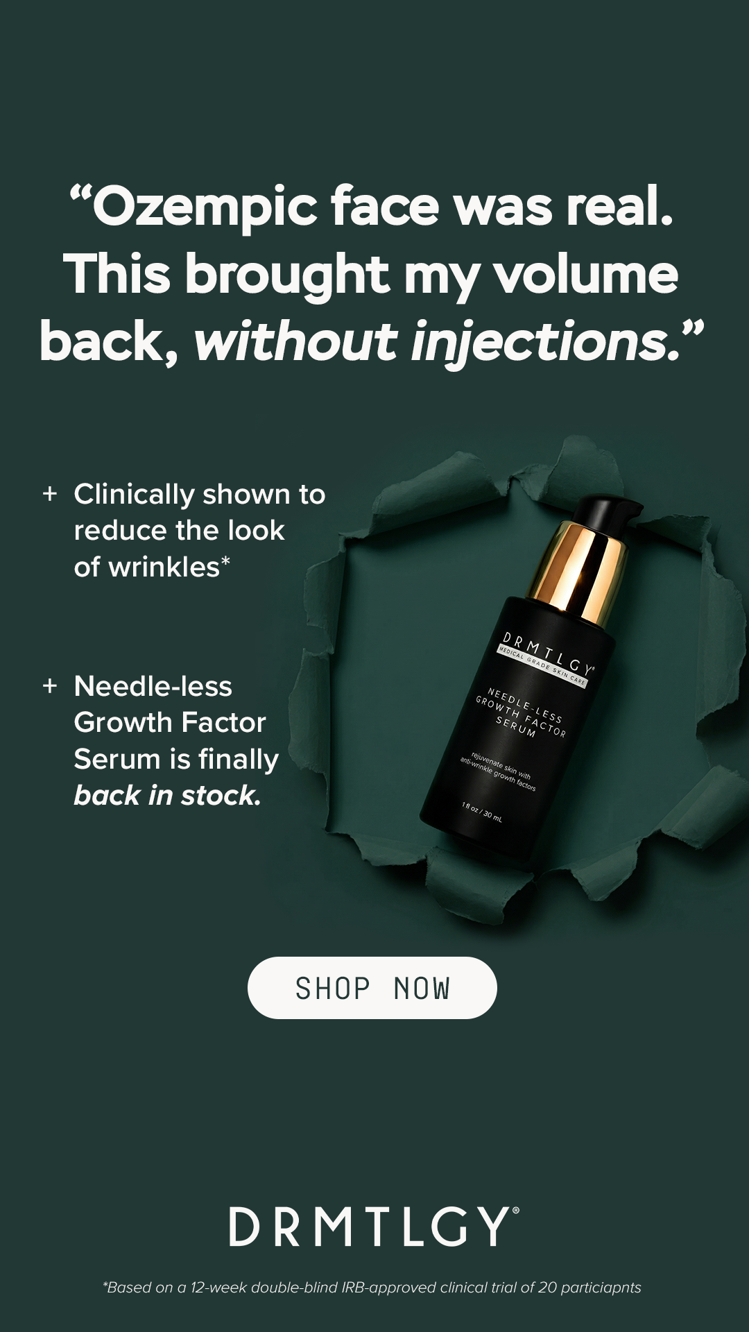 DRMTLGY Facebook ad