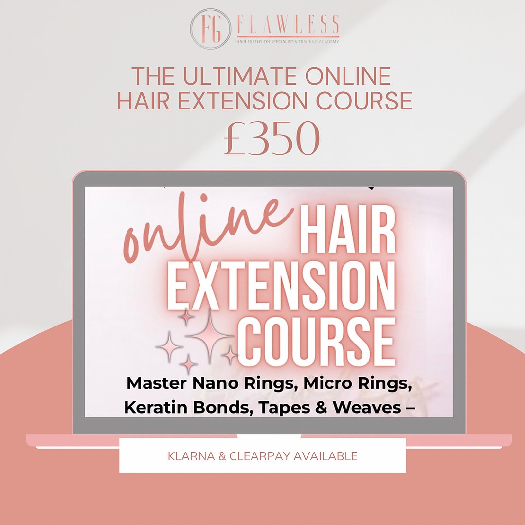 Flawless Hair Extension Courses Facebook ad: 6 Method Online Course With Kit - Hair Extension Training…