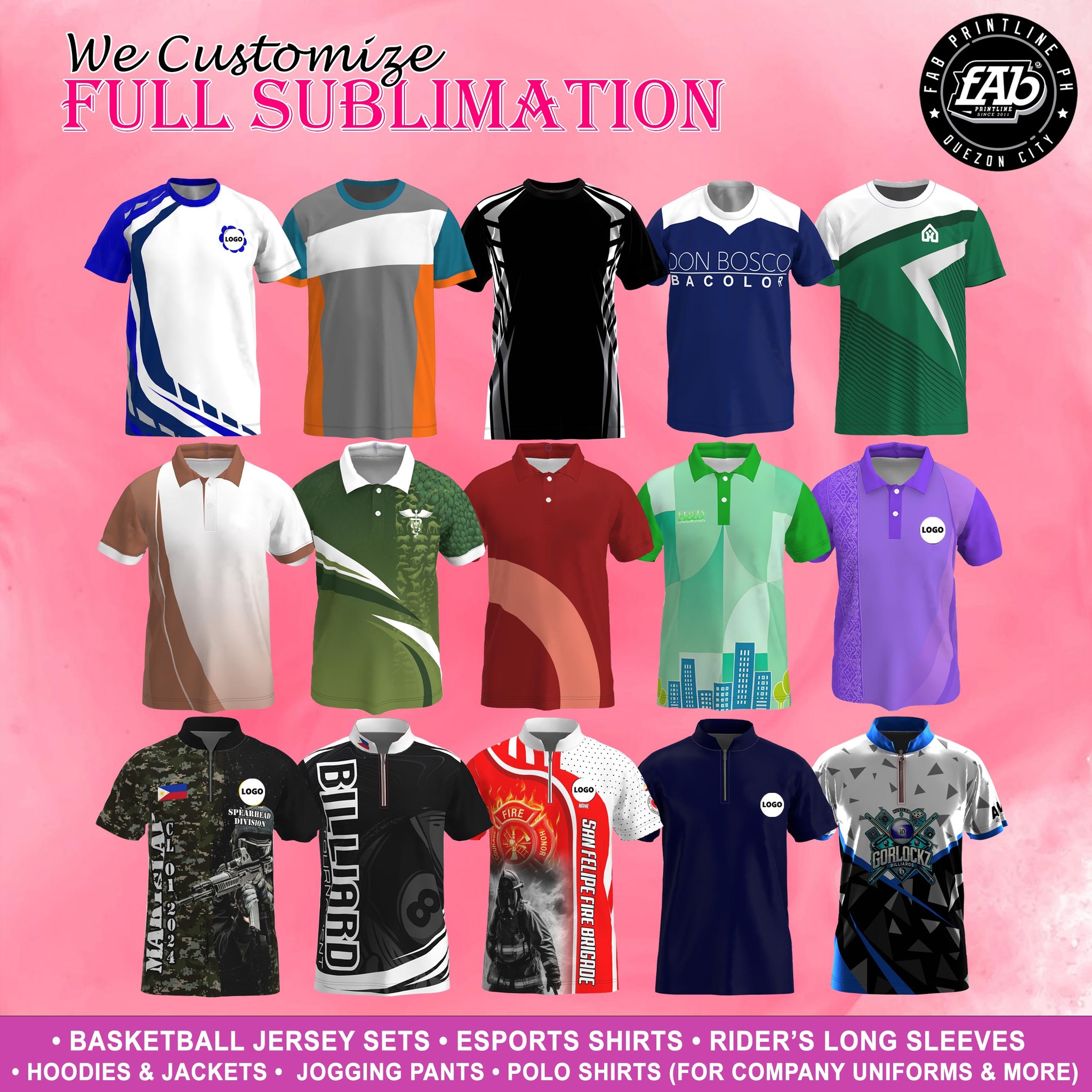 BestEver Prints and Services - Sublimation Facebook ad: ELEVATE YOUR BRAND WITH CUSTOM SUBLIMATION POLO SHIRTS!