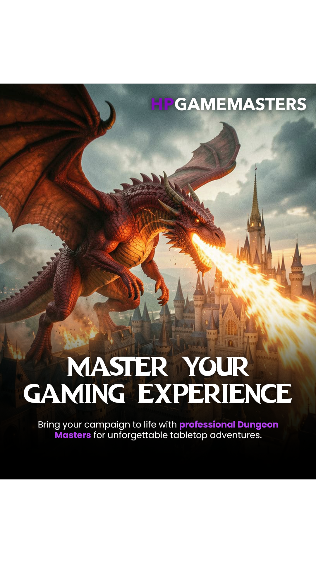 HPGamemasters Facebook ad: Your Epic Adventure Starts Here