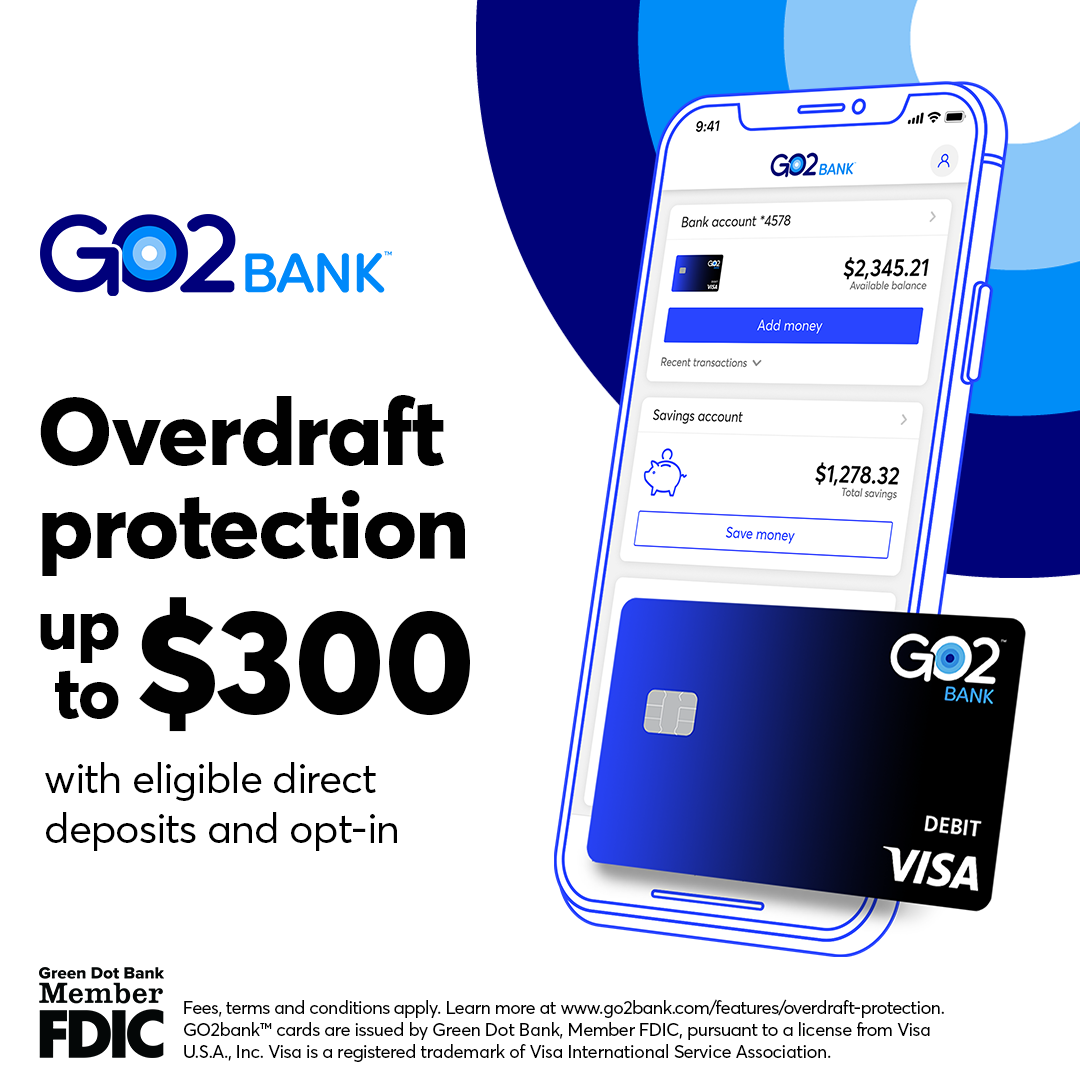 GO2bank Facebook ad: Open your account today