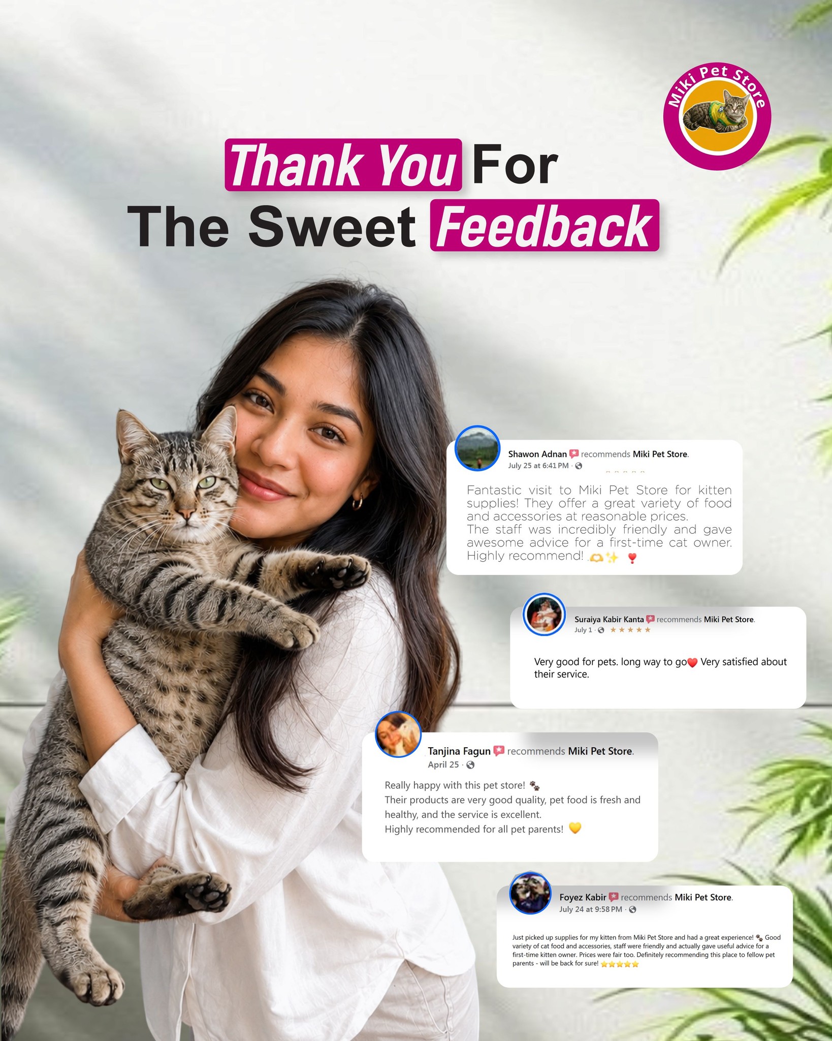 Miki Pet Store Facebook ad: পোষ্যের সব প্রয়োজন, এক ঠিকানায়