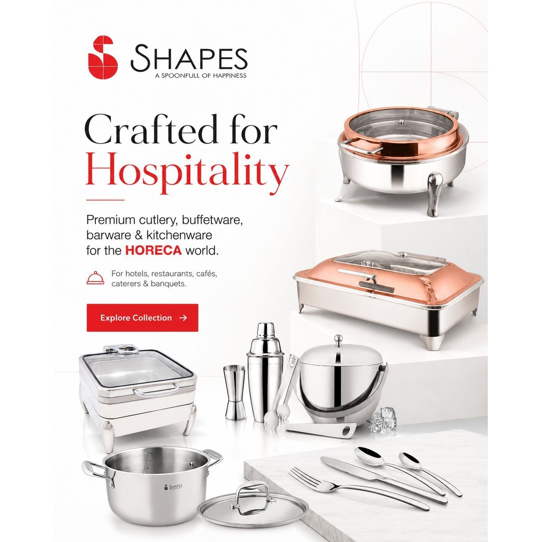 Shapes Products Facebook ad: Premium cutlery, buffetware, barware & kitchenware crafted…