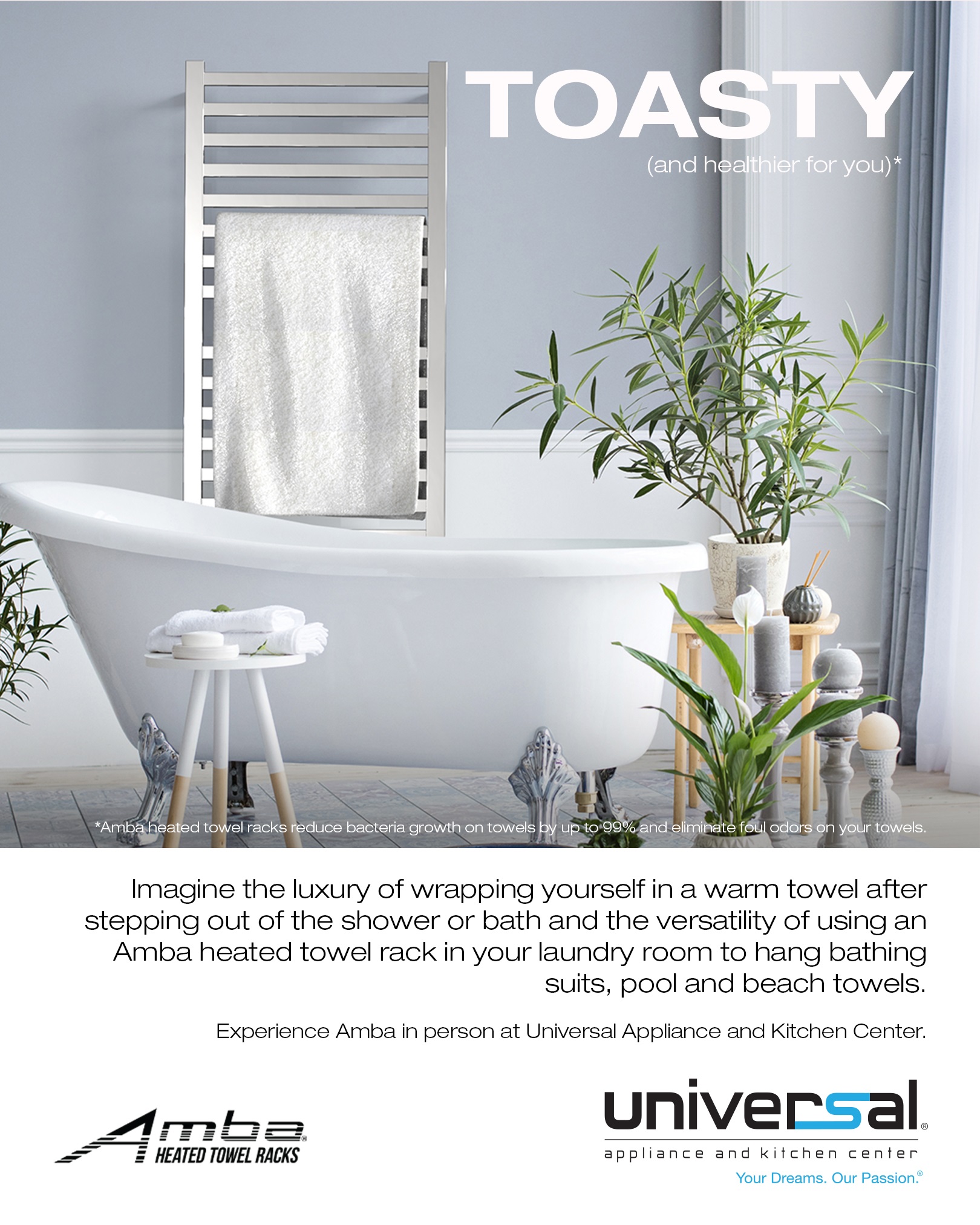 Universal Appliance and Kitchen Center in Calabasas Facebook ad: AMBA. Soooooooo Toasty, and Healthier for You too.