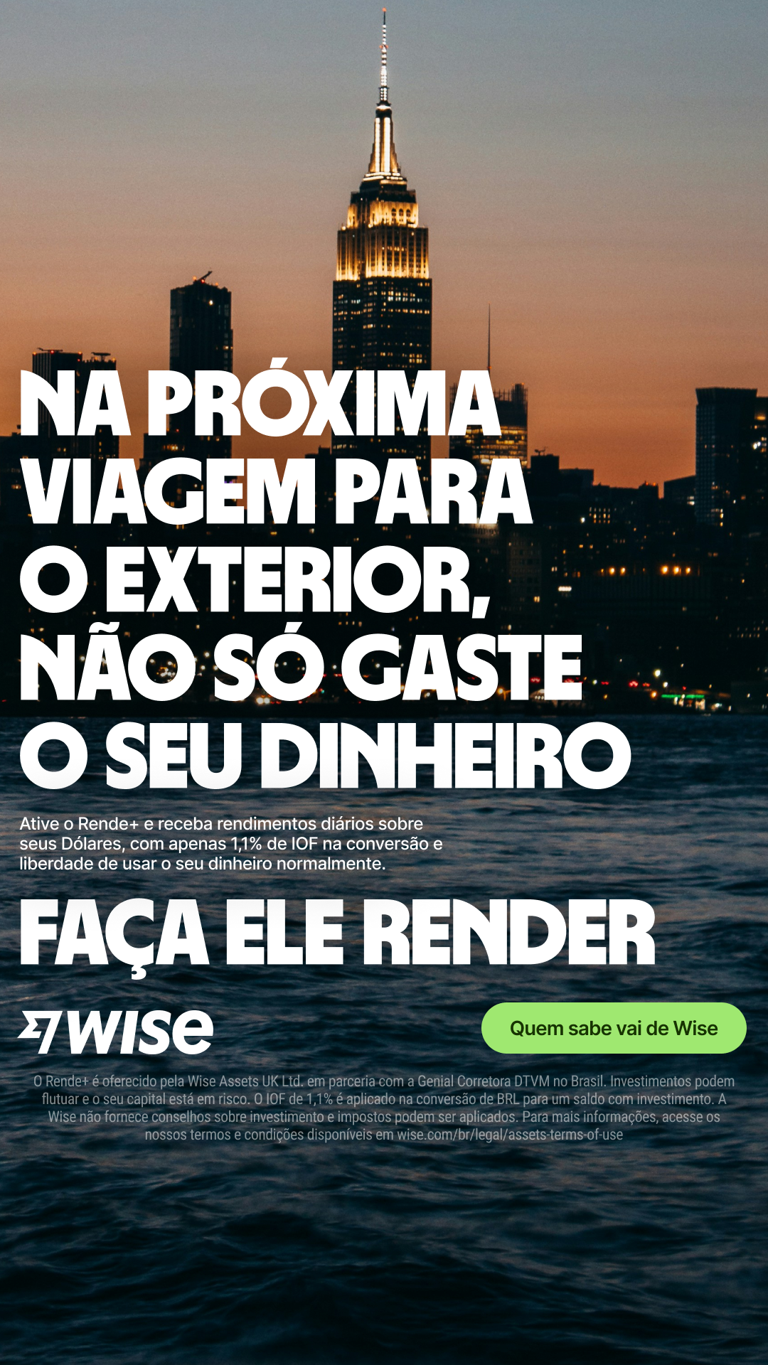 Wise Facebook ad