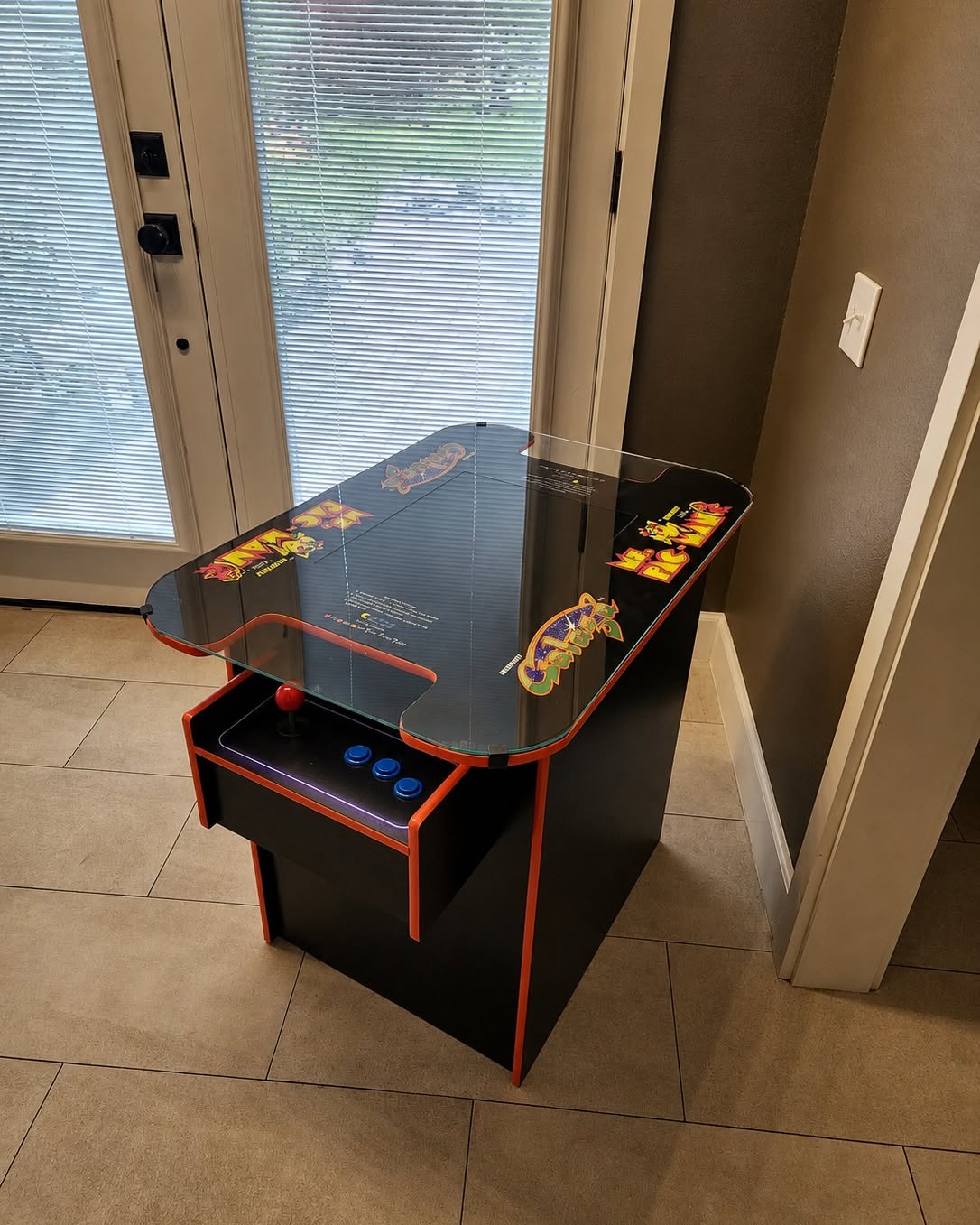 Jon Weaver Facebook ad: Brand New Cocktail Arcade Machine With 60 Games. Pac-Man…