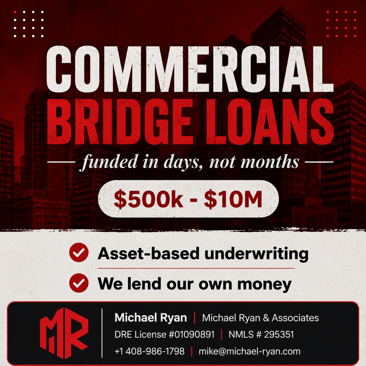 Michael Ryan Facebook ad