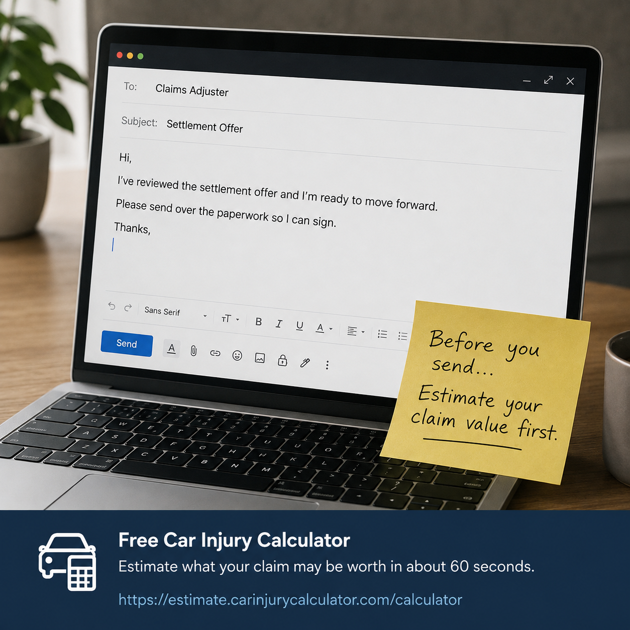 Car Injury Calculator Facebook ad