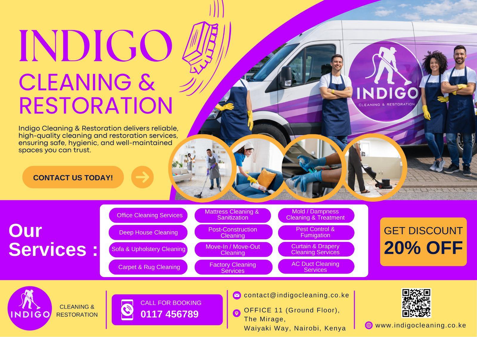 Indigo Cleaning Services Facebook ad: Professional Cleaning & Pest Control You Can Trust