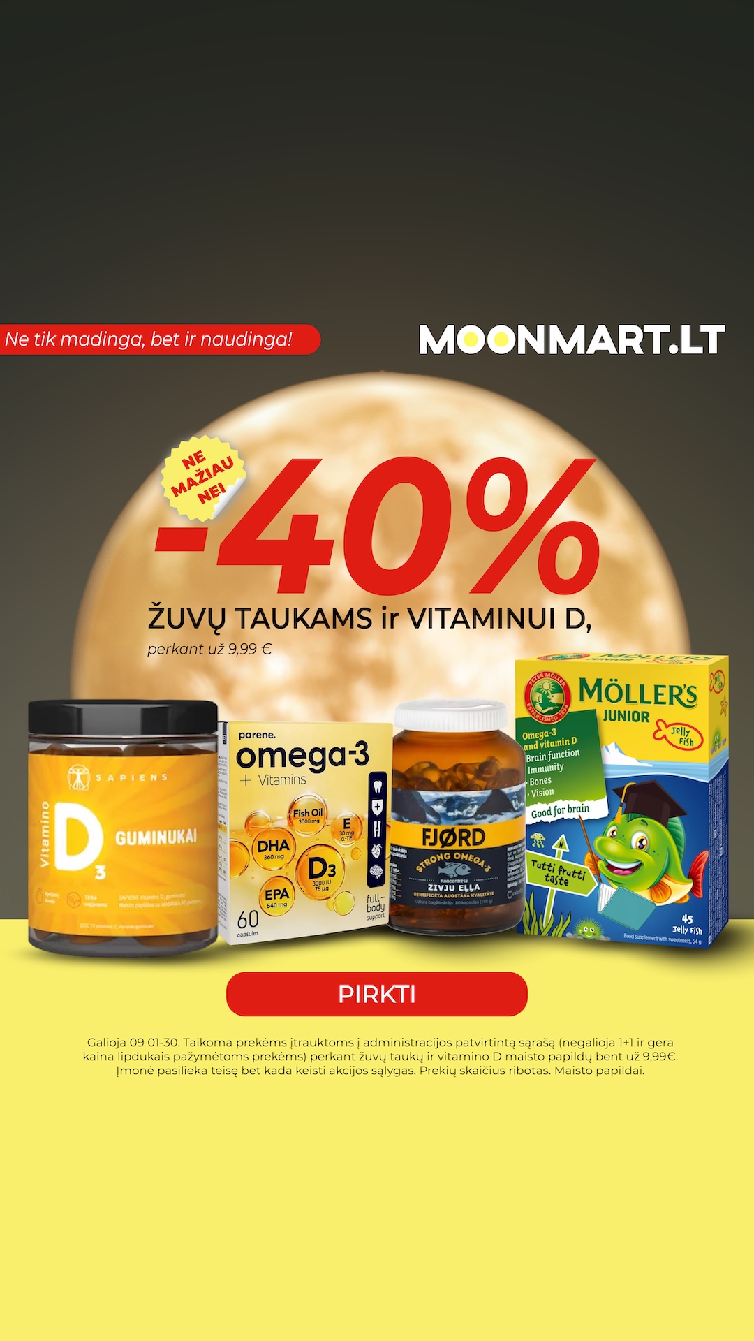 Moonmart LT Facebook ad: Rekomenduoja specialistai!