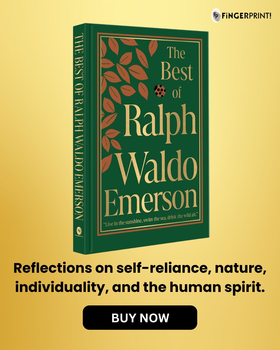 Wonder House Books Facebook ad: Discover Emerson's Timeless Wisdom