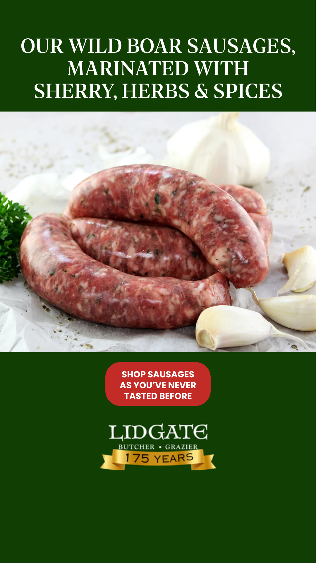 Lidgates Butchers Facebook ad