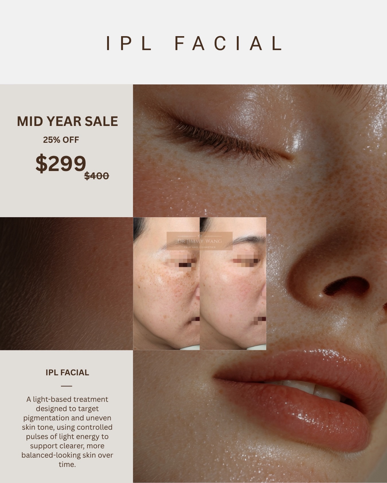 Dr Jimmy Wang Facebook ad: Skin & Cosmetics | Dr Jimmy Wang