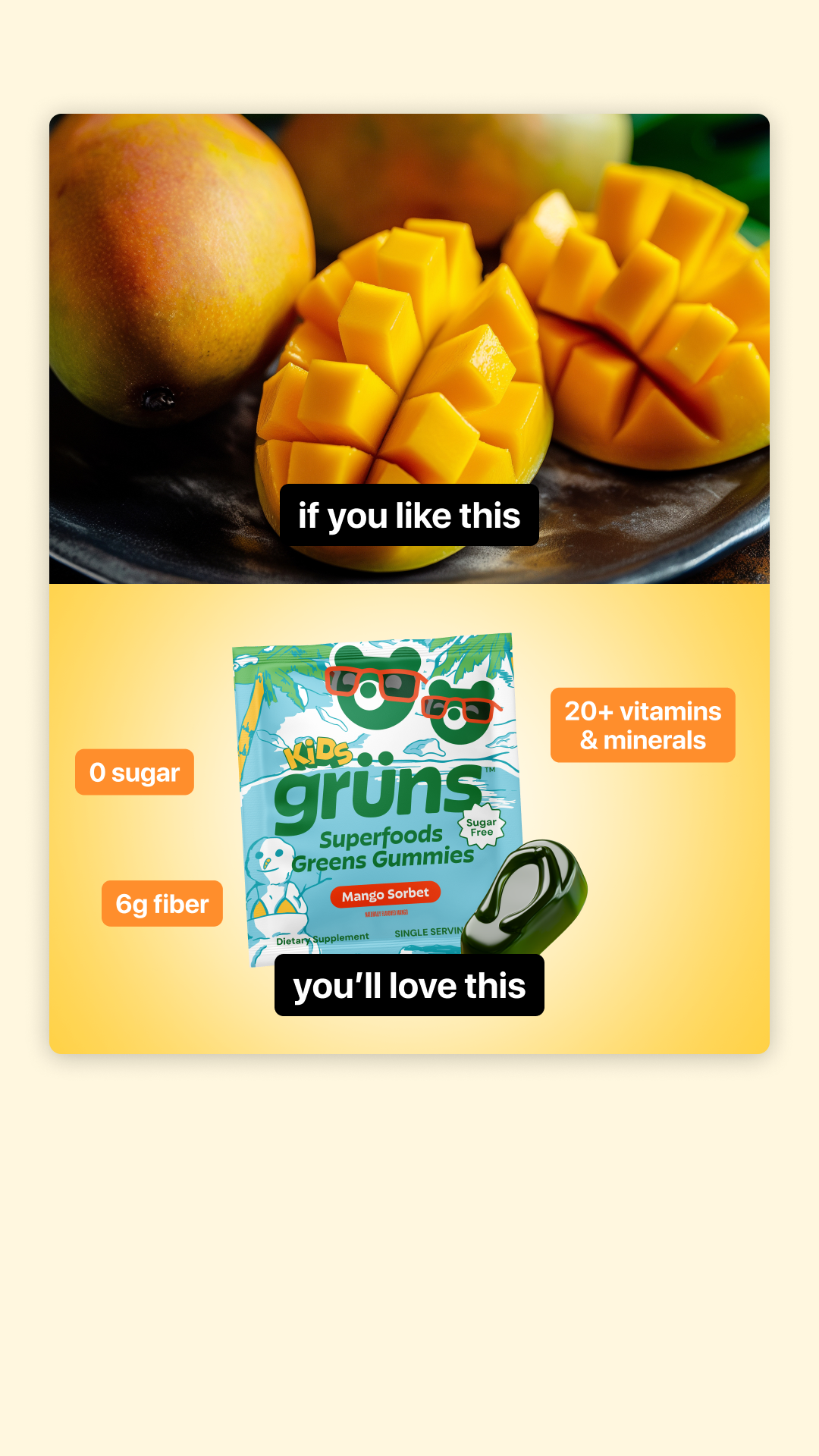 Grüns Facebook ad