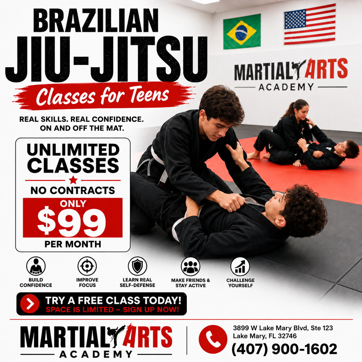Martial Arts Academy Facebook ad