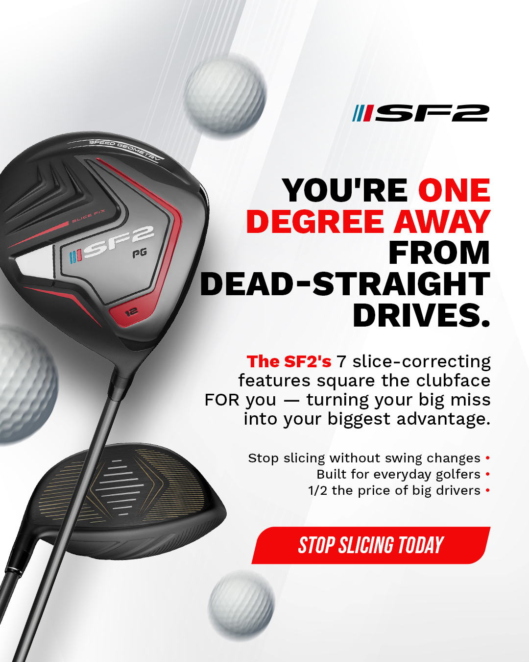 Performance Golf Facebook ad