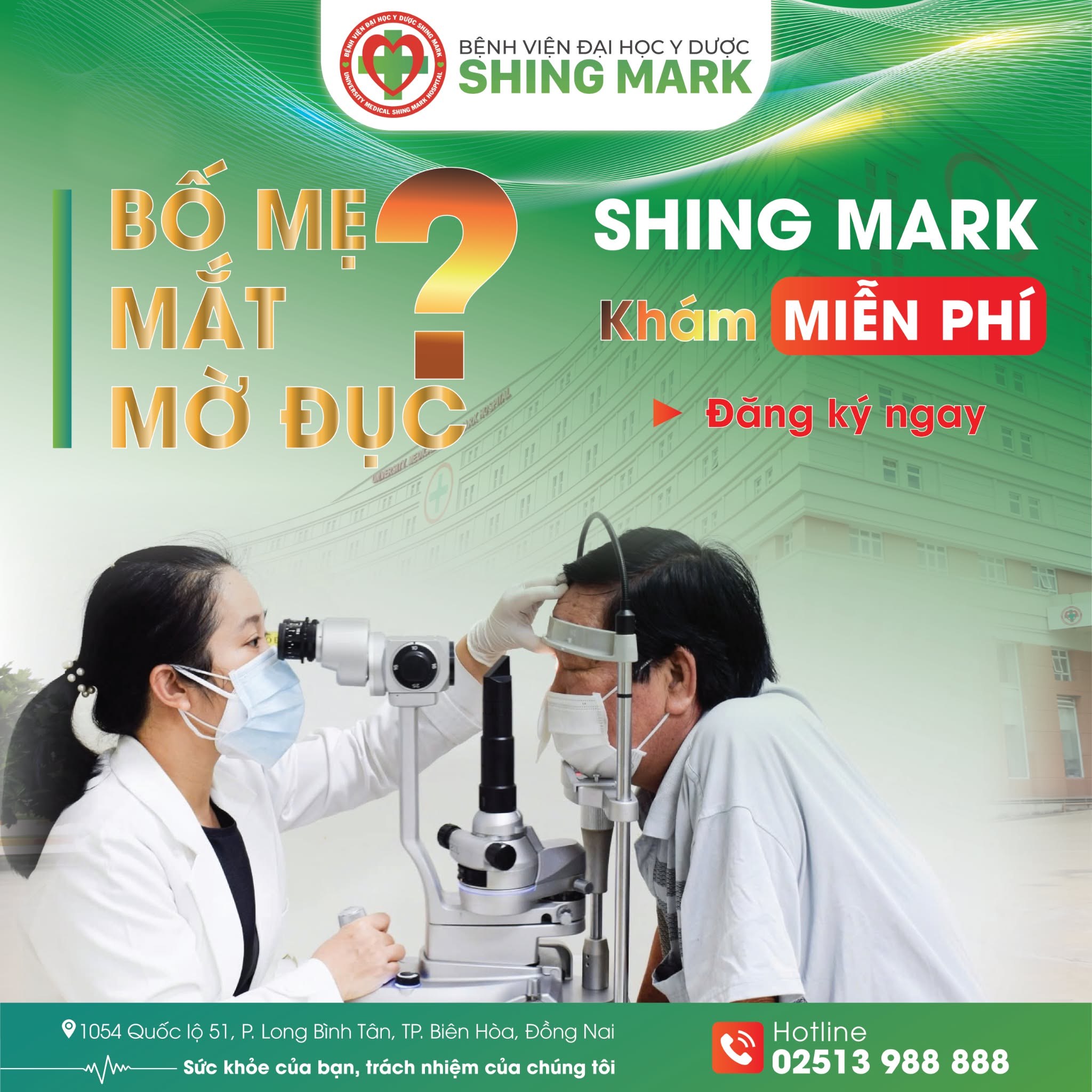 Bệnh Viện Đại Học Y Dược Shing Mark Facebook ad: Bố mẹ mắt mờ đục?