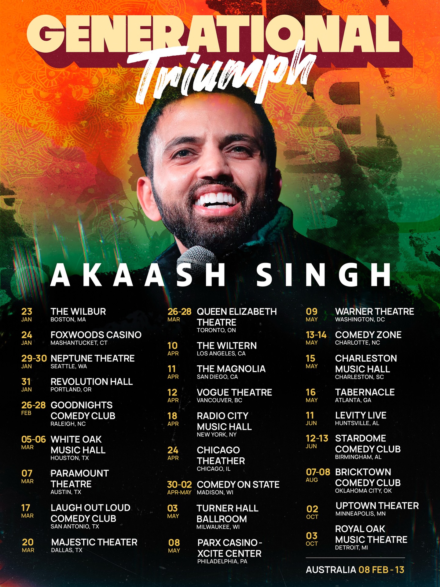 Akaash Singh Facebook ad: Akaash Singh at The Chicago Theatre - Apr 24, 2026