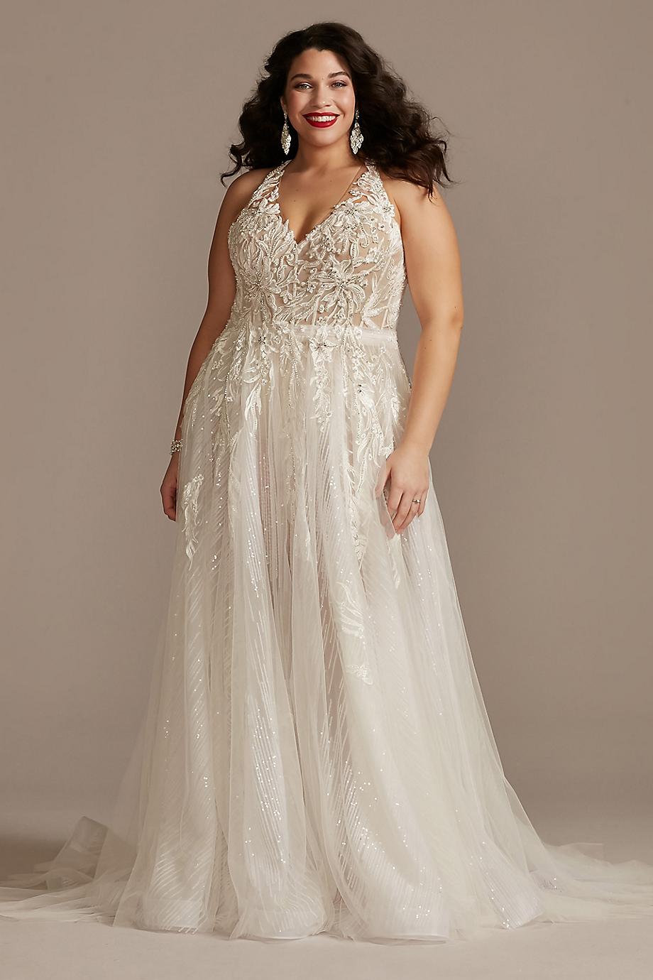 David's Bridal Facebook ad: Wedding dress deals this way.