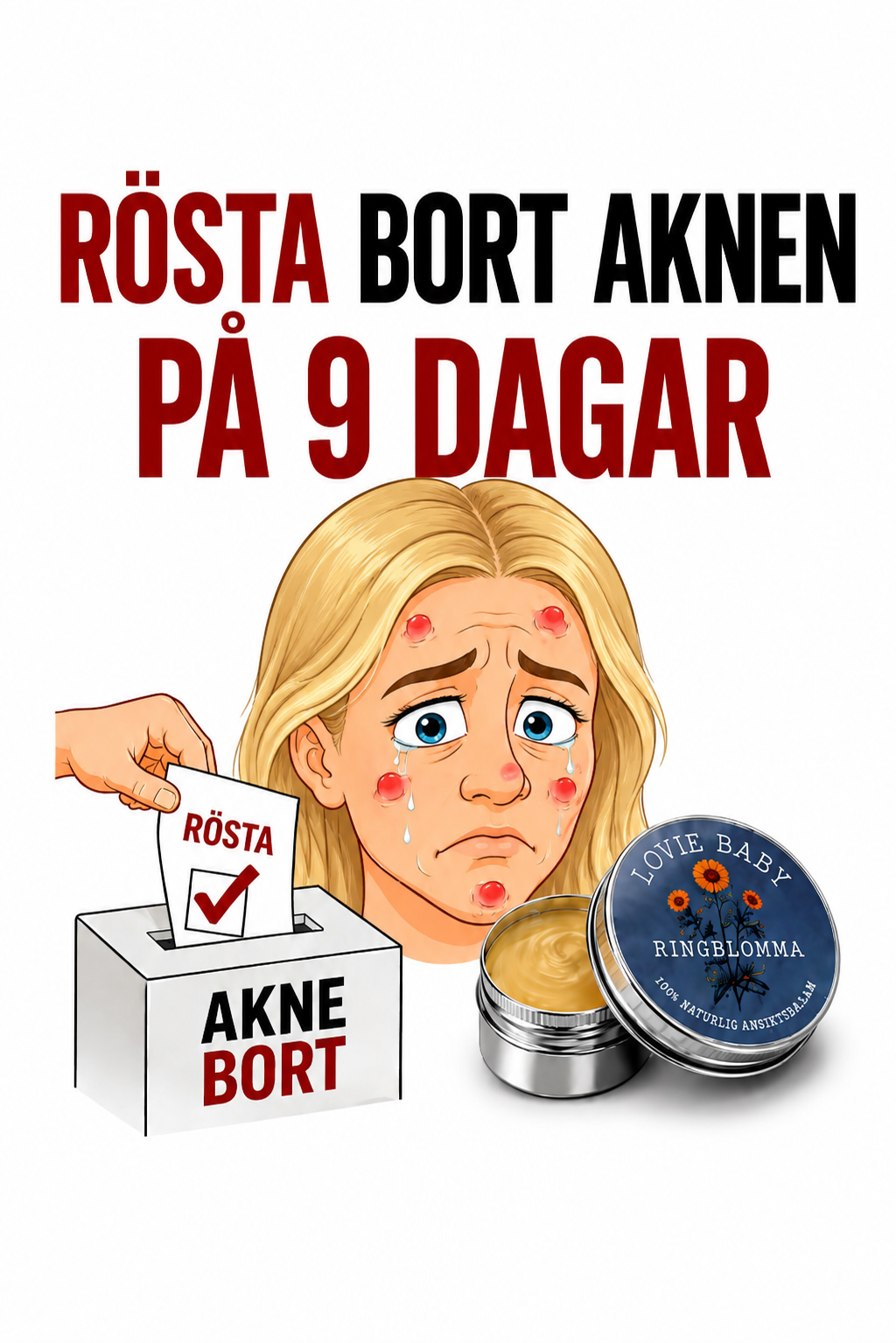 LovieBaby Facebook ad: #1 Naturlig hudvård för akne