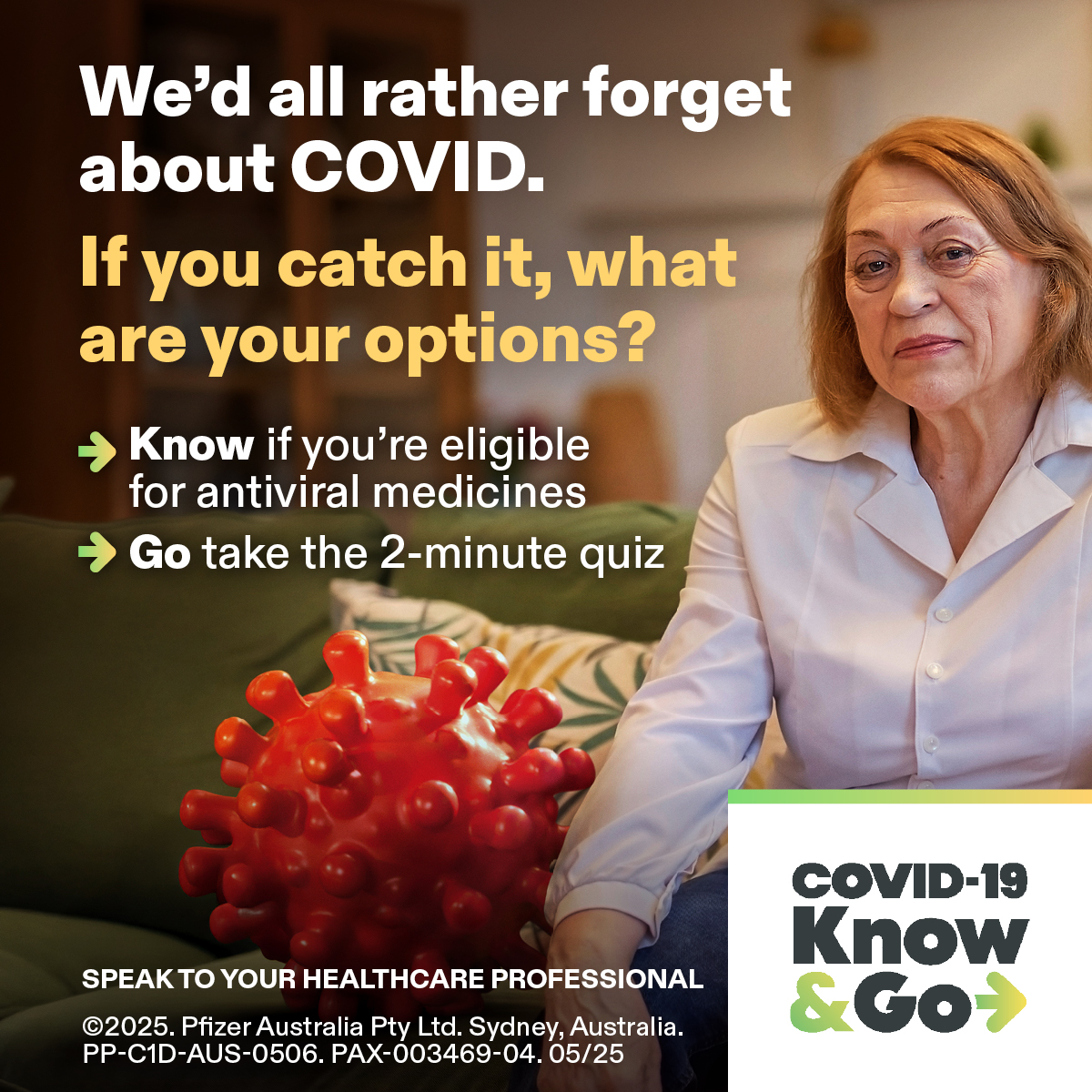 Pfizer Australia Facebook ad: Take the quiz now