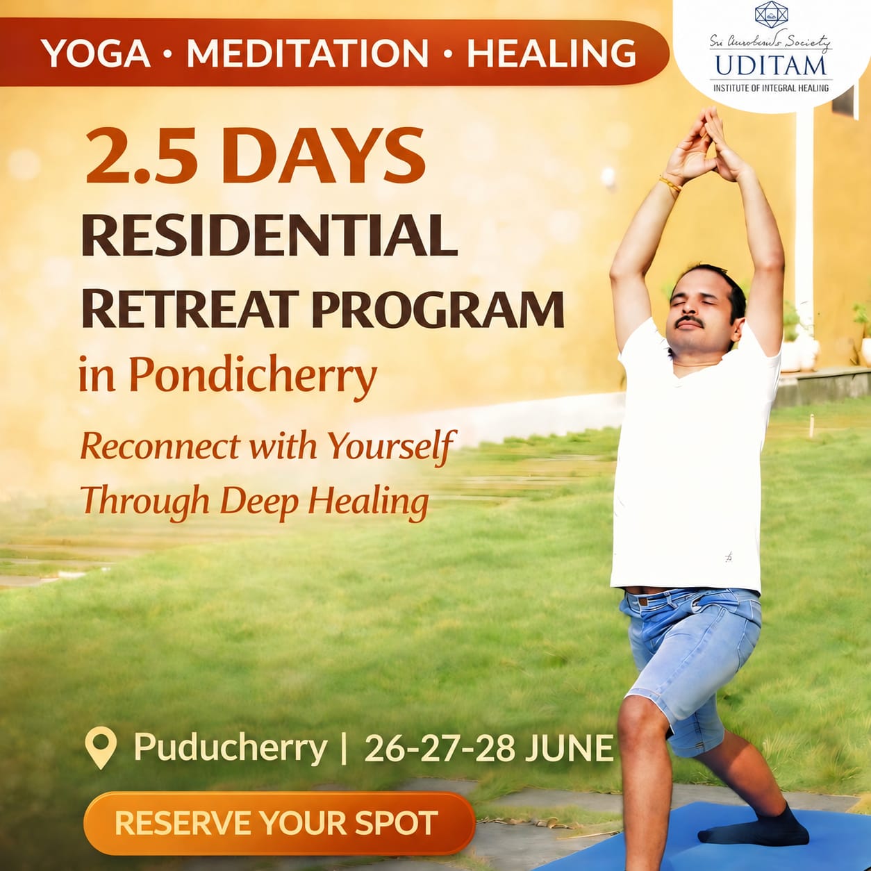 Uditam Integral Healing Facebook ad: Start the New Year Consciously