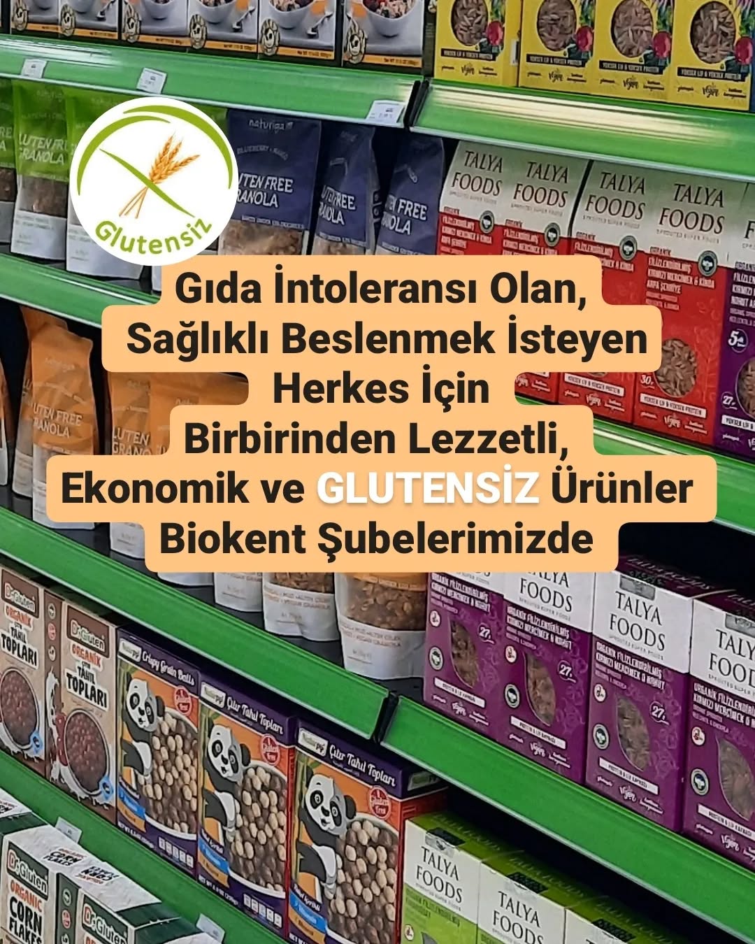 Biokent Organik Market Facebook ad: Biokent Glutensiz