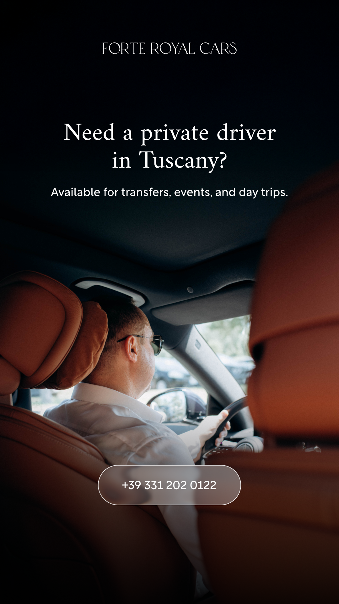 Forte Royal Cars Facebook ad: Wherever your journey begins, travel in comfort.