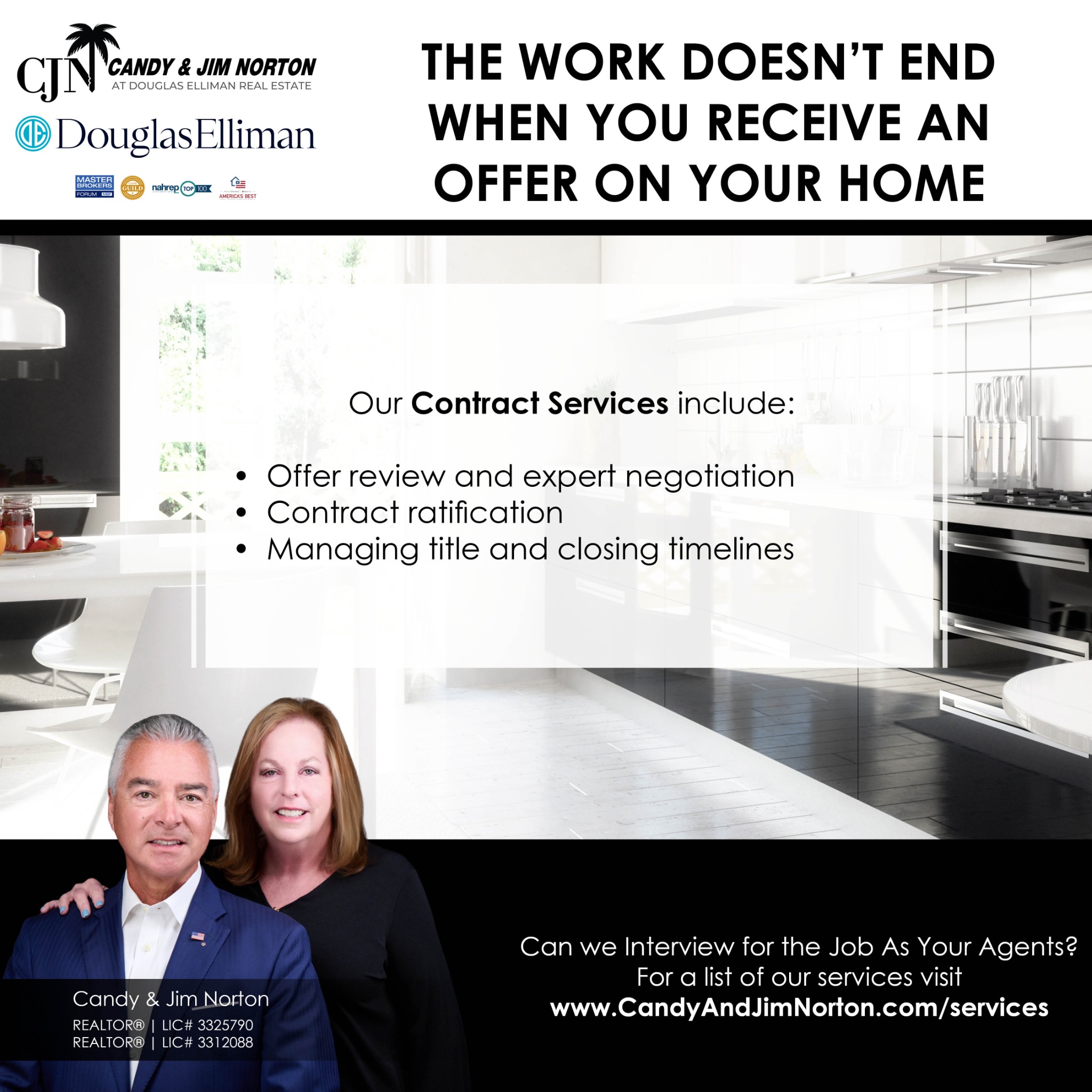 Candy & Jim Norton at Douglas Elliman Real Estate Facebook ad