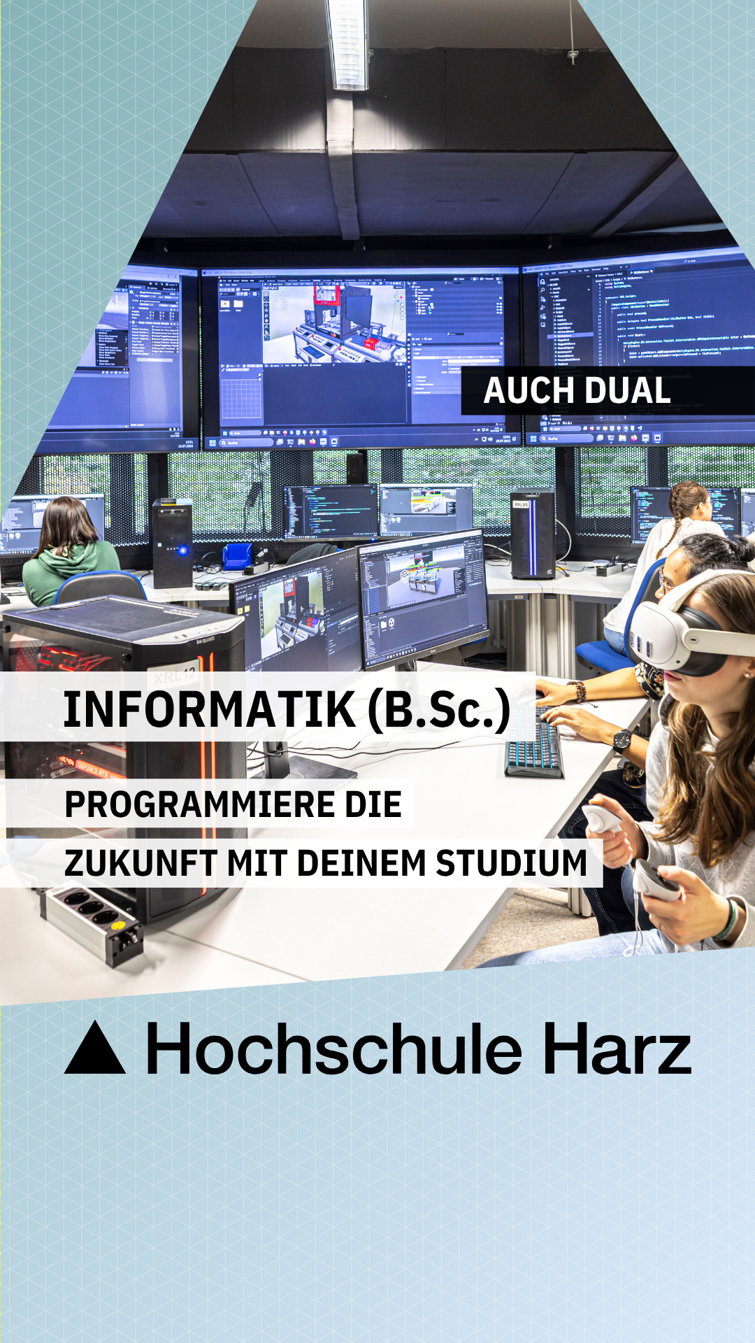 Hochschule Harz Facebook ad: Studiere Informatik (B.Sc.) an der Hochschule Harz und…