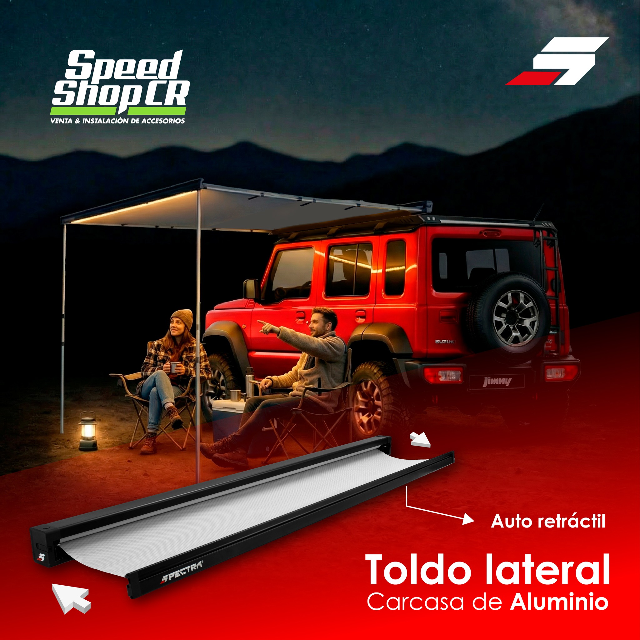 Speedshopcr Facebook ad: ¡Tu sombra te sigue a todas partes!