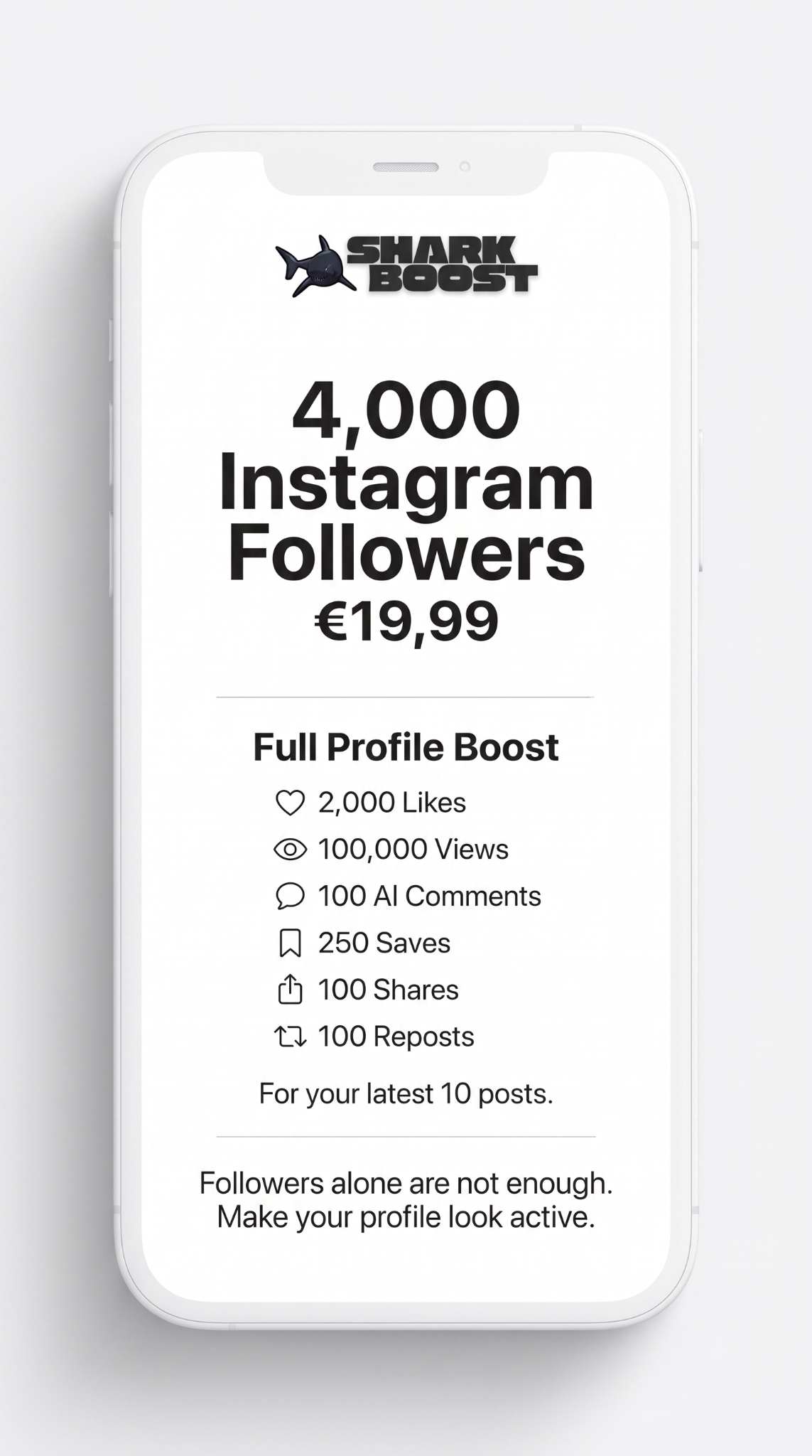 Sharkboost Facebook ad: SharkBoost - Boost Your Social Media Presence