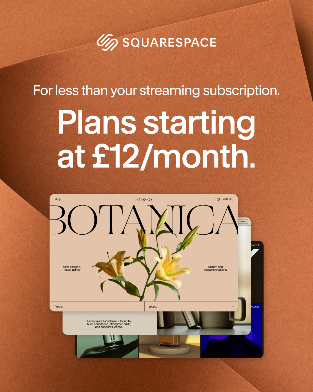Squarespace Facebook ad