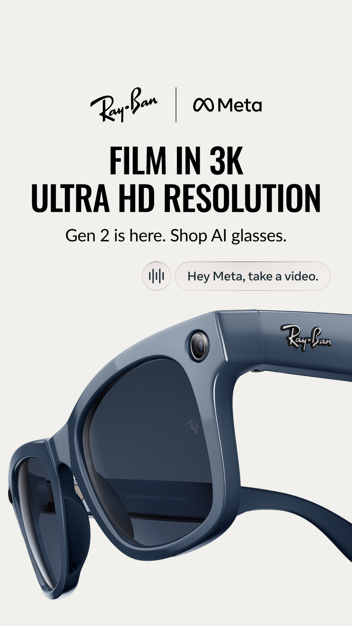 Ray-Ban Meta Facebook ad