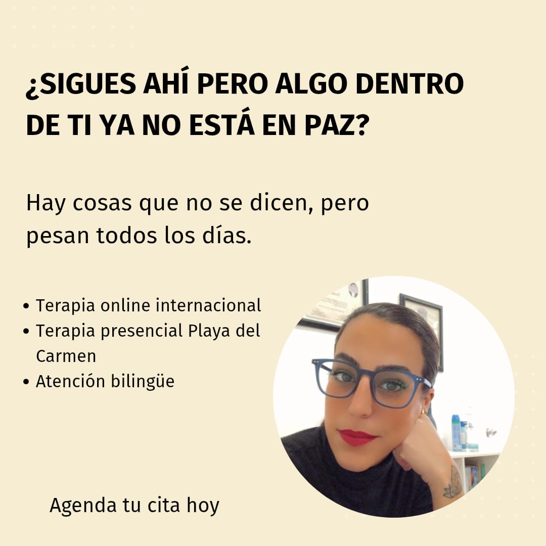 Psicóloga Manuela Menendez Facebook ad: Hay cosas que no se dicen.pero pesan todos…