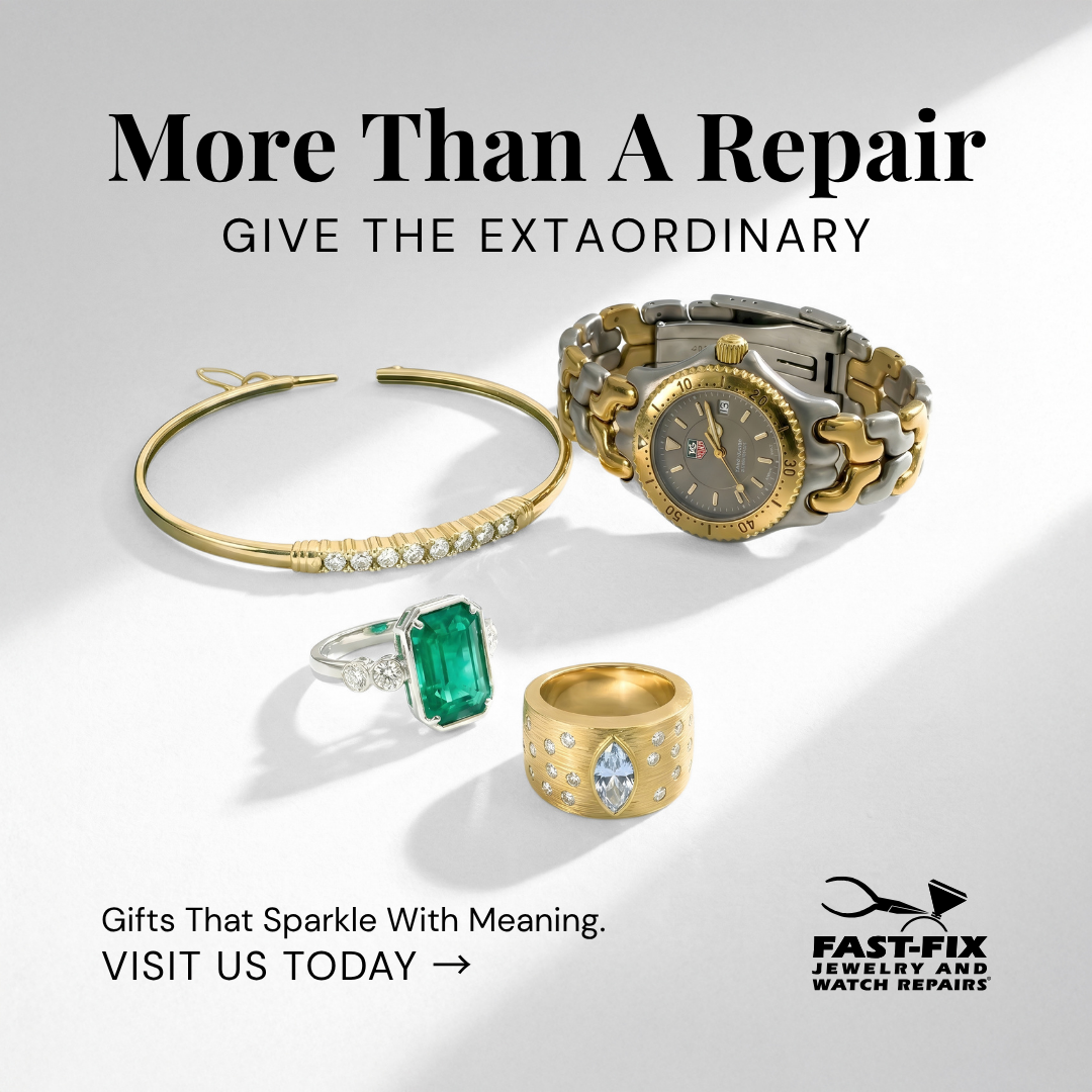 Fast-Fix Jewelry & Watch Repairs Sarasota Facebook ad: Custom Designs to Elevate Any Moment