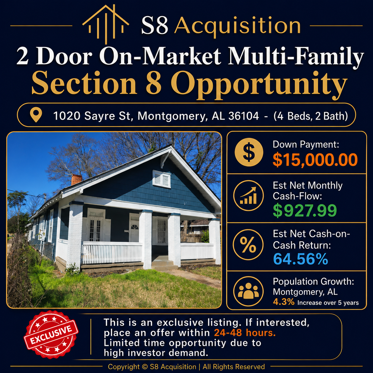 S8 Acquisition Facebook ad