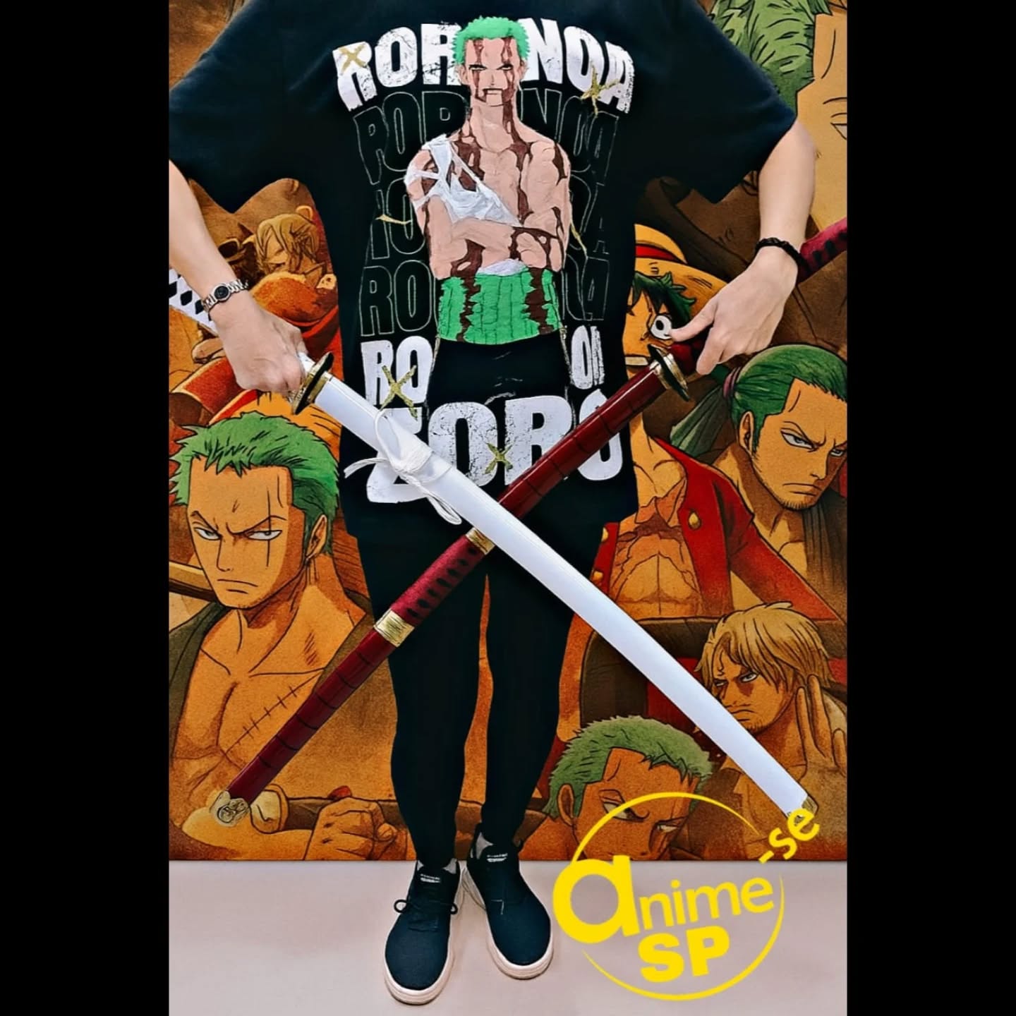 Anime-se Augusta Facebook ad: Duas katanas, nenhum erro.