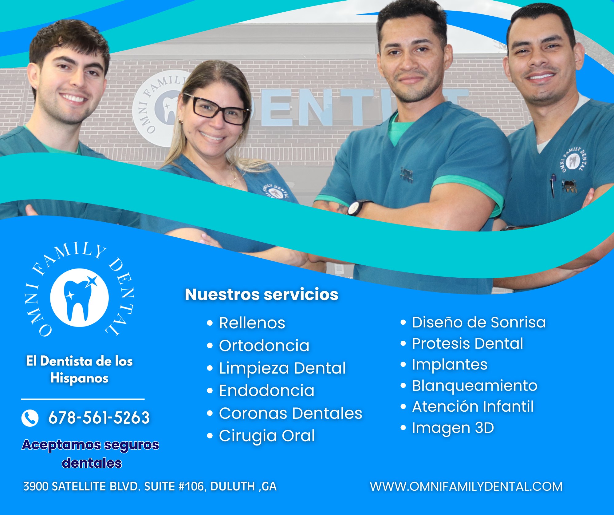 Omni Family Dental Facebook ad: Tu sonrisa está en las mejores manos