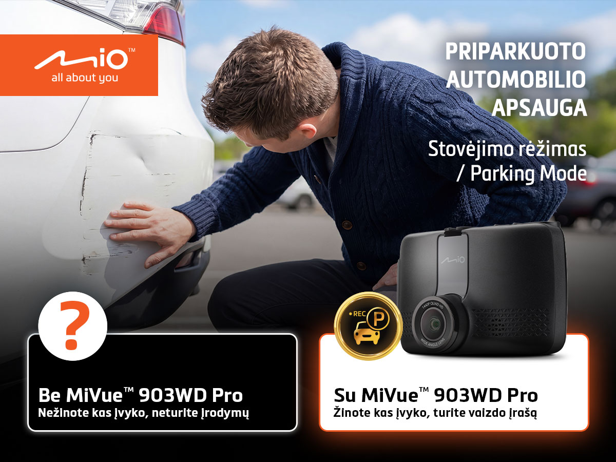 Mio Lietuva Facebook ad: Vaizdo registratorius Mio Mio MiVue 903WD PRO, 2.5K 1440P…