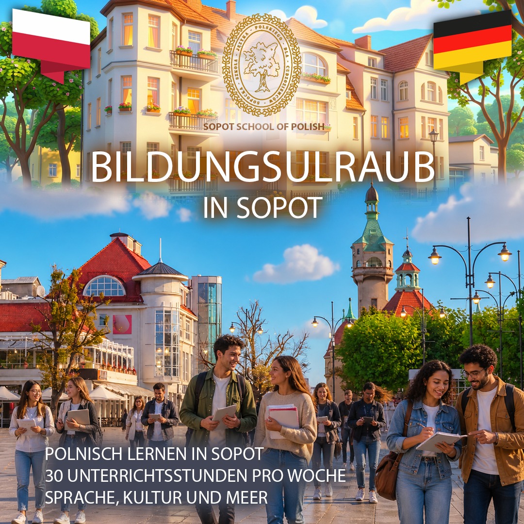 Sopot School of Polish - Sopocka Szkoła Języka Polskiego Facebook ad: Bildungsurlaub, Sopot School of Polish