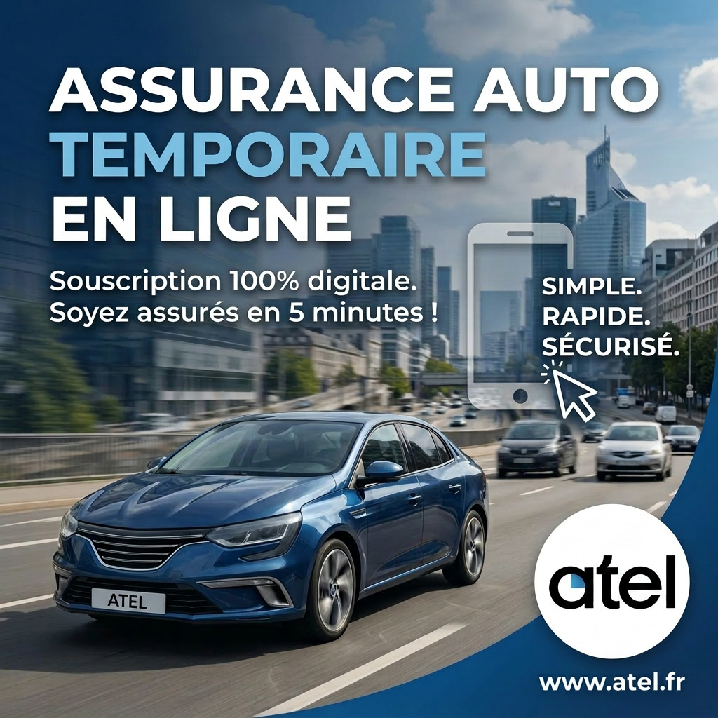 ATEL - Spécialiste de l'Assurance Auto Temporaire Facebook ad